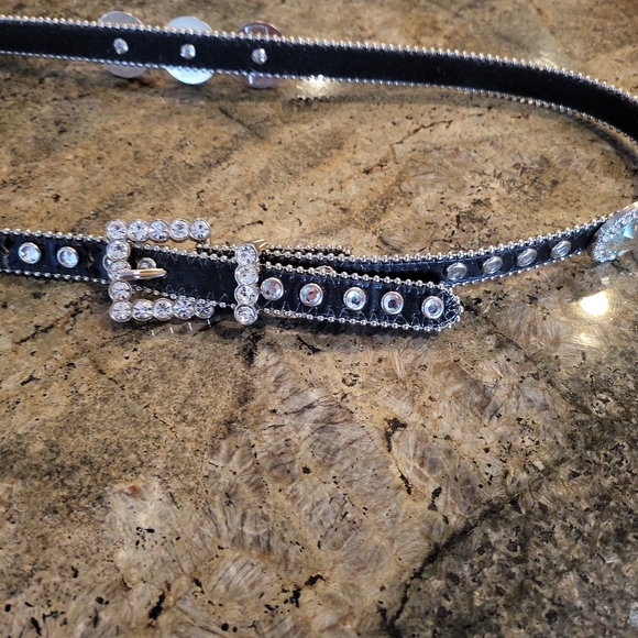 Swavorski Crystal Leather Belt